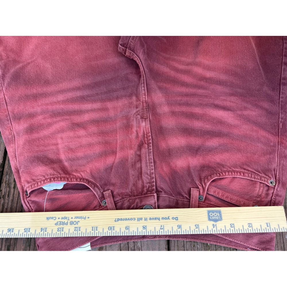 280.NWT Free People We The Free Good Luck Mid Rise Barrel Jeans Rose Pink  $198 - Picture 4 of 10